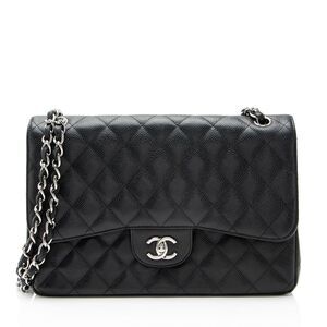 Chanel Caviar Leather Classic Jumbo Double Flap Bag